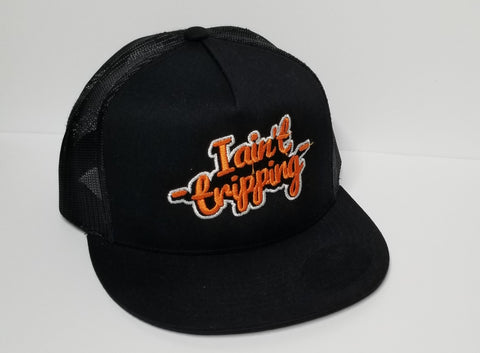 I Aint Tripping Black/Orange Trucker Hat