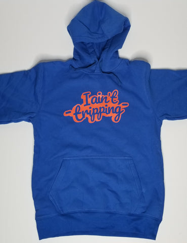 I Aint Tripping Blue/Orange Vinyl Graphic Hoodie