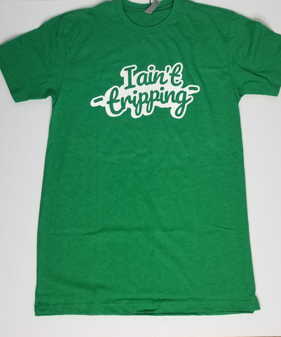 Green/ white short sleeve tee